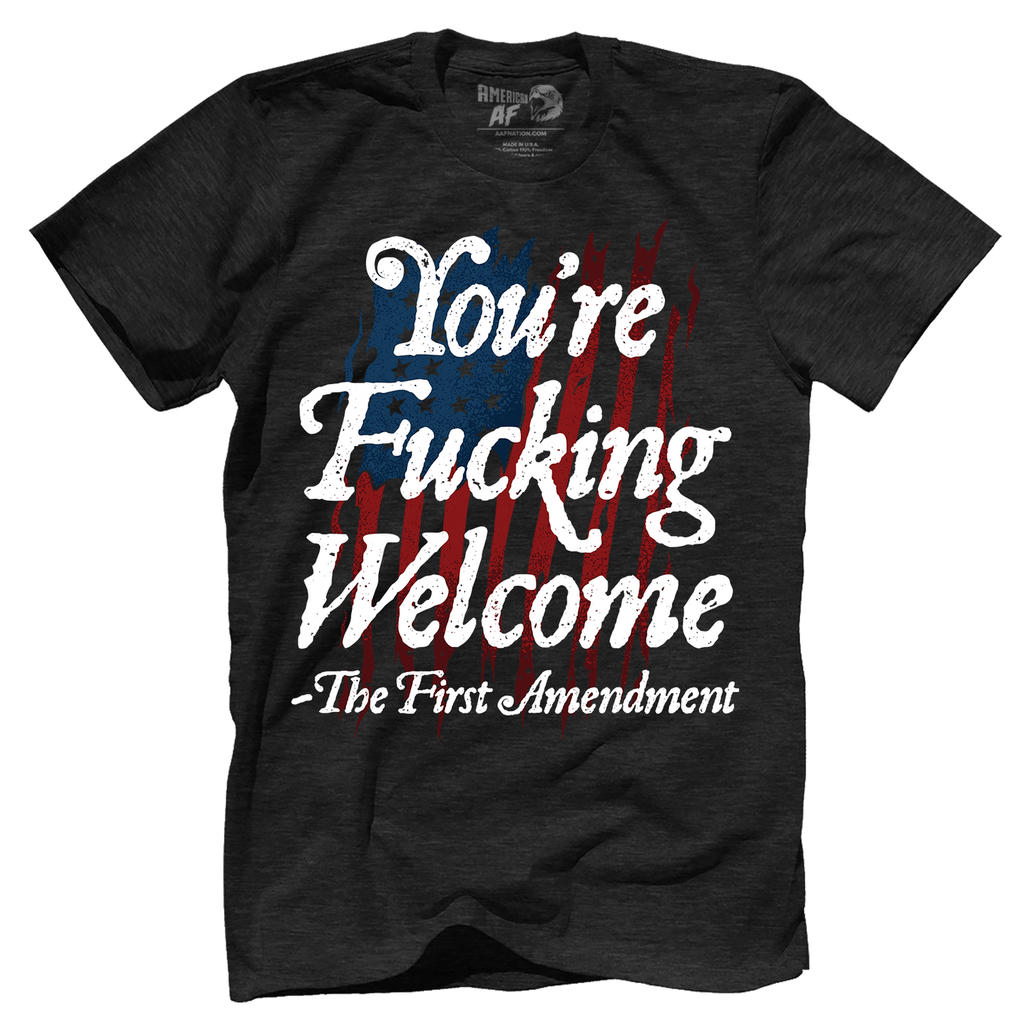 T-shirt Premium Mens Triblend Shirt / Vintage Black / S You're Fucking Welcome