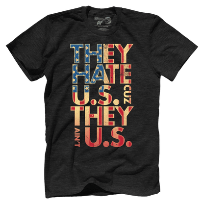 T-shirt Premium Mens Triblend Shirt / Vintage Black / S They Hate Us 'Cuz They Ain't Us