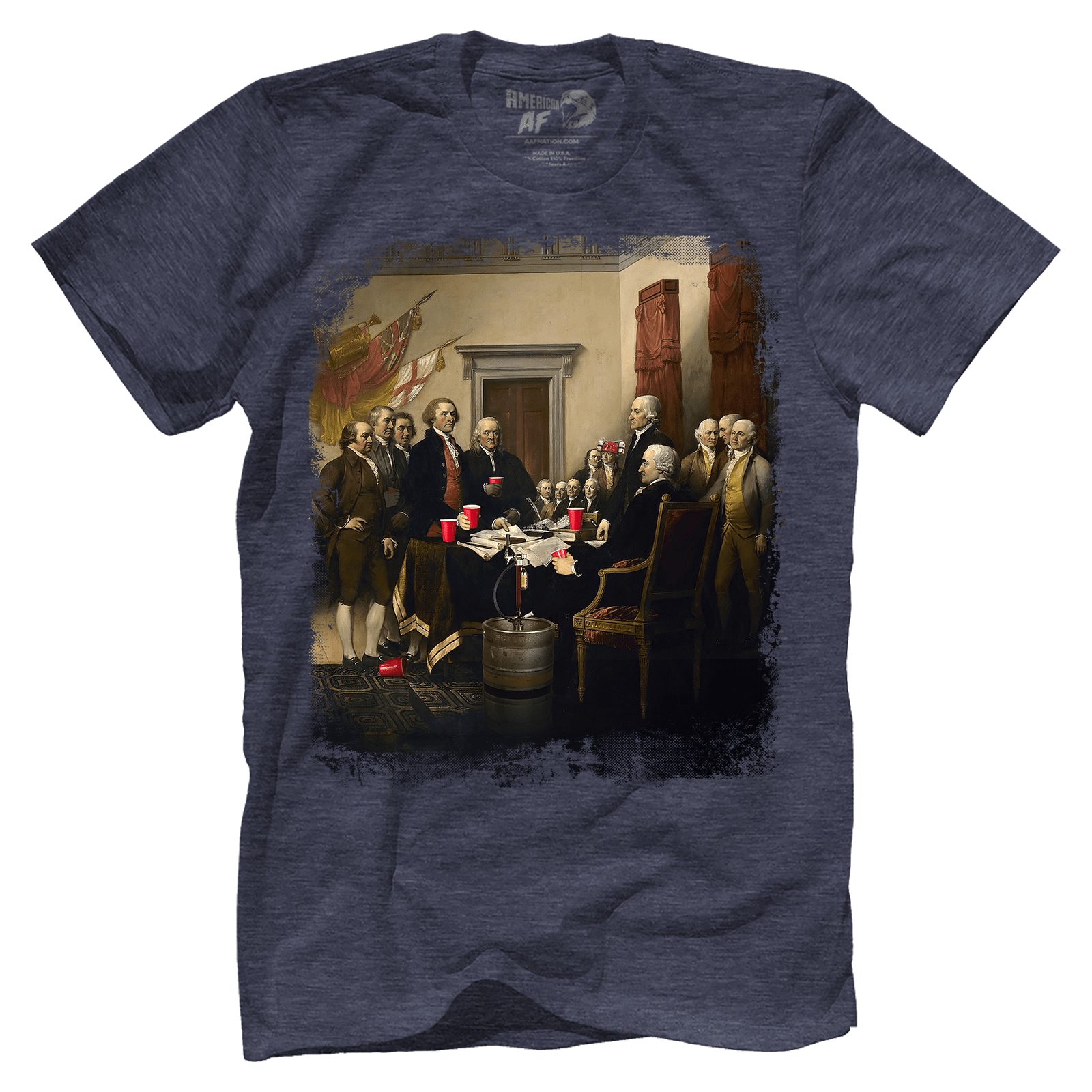 T-shirt Premium Mens Triblend Shirt / Vintage Navy / S Party Like Our Forefathers