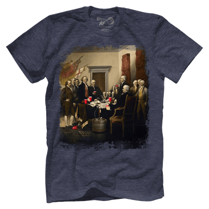 T-shirt Premium Mens Triblend Shirt / Vintage Navy / S Party Like Our Forefathers