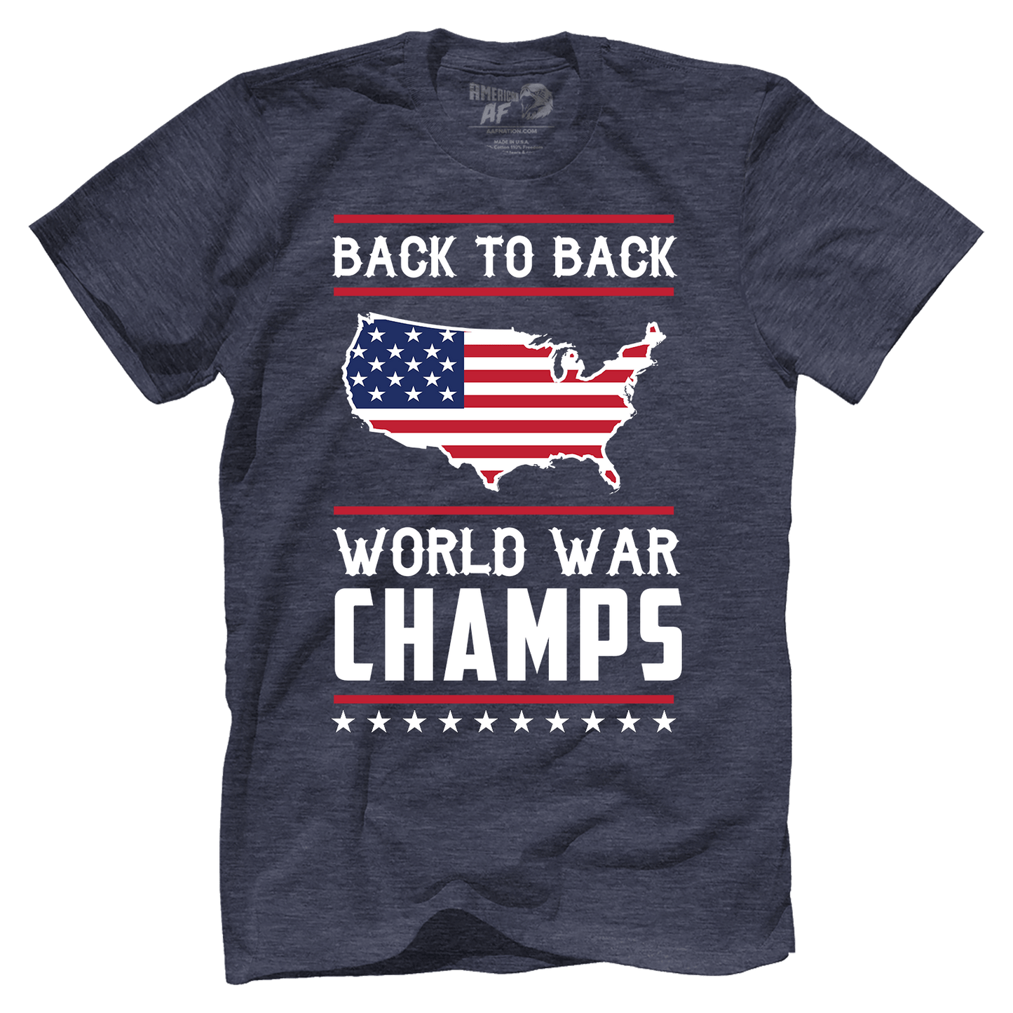 T-shirt Premium Mens Triblend Shirt / Vintage Navy / S Back-To-Back World War Champs