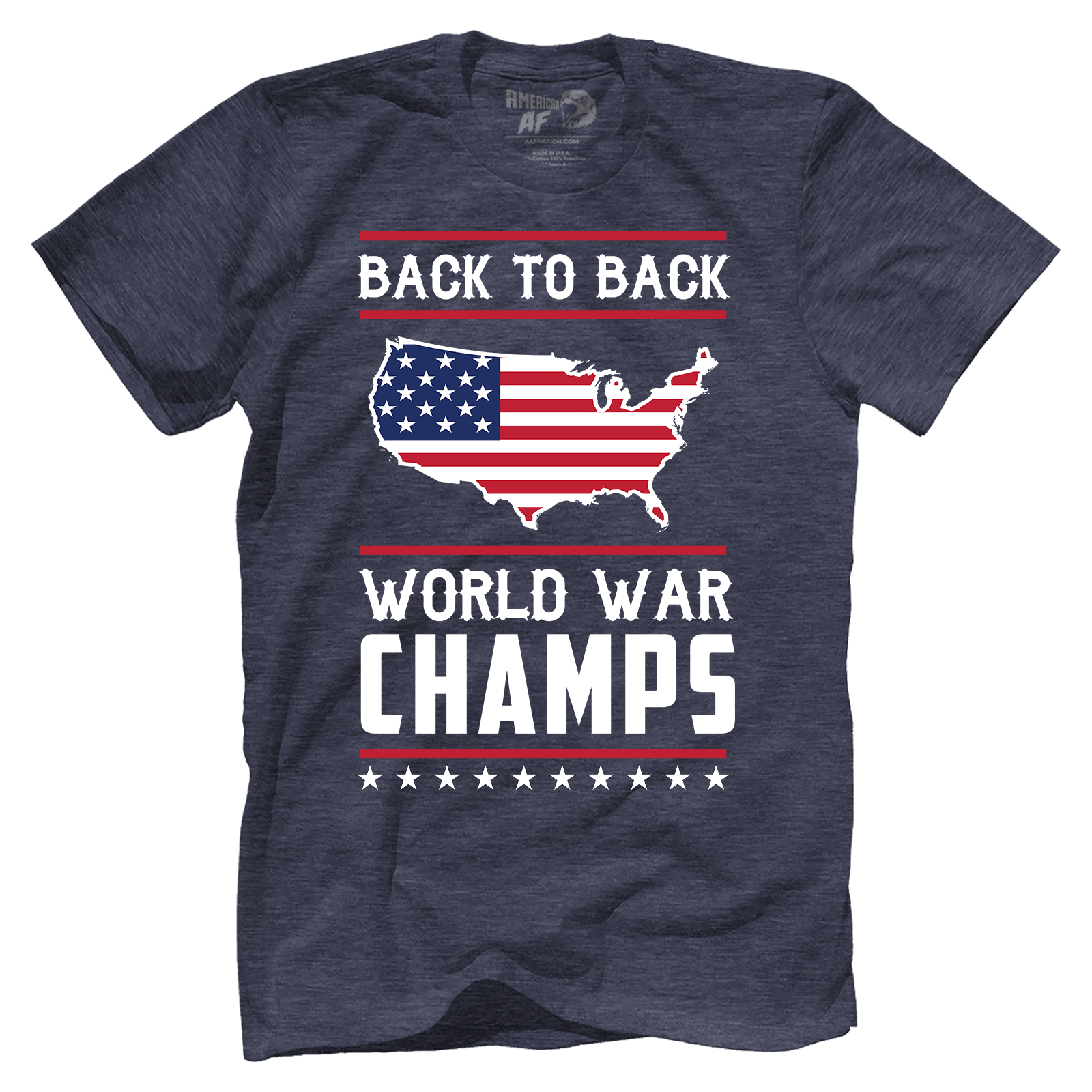 Back to Back World War Champs Premium Mens Shirt Midnight Navy Xs