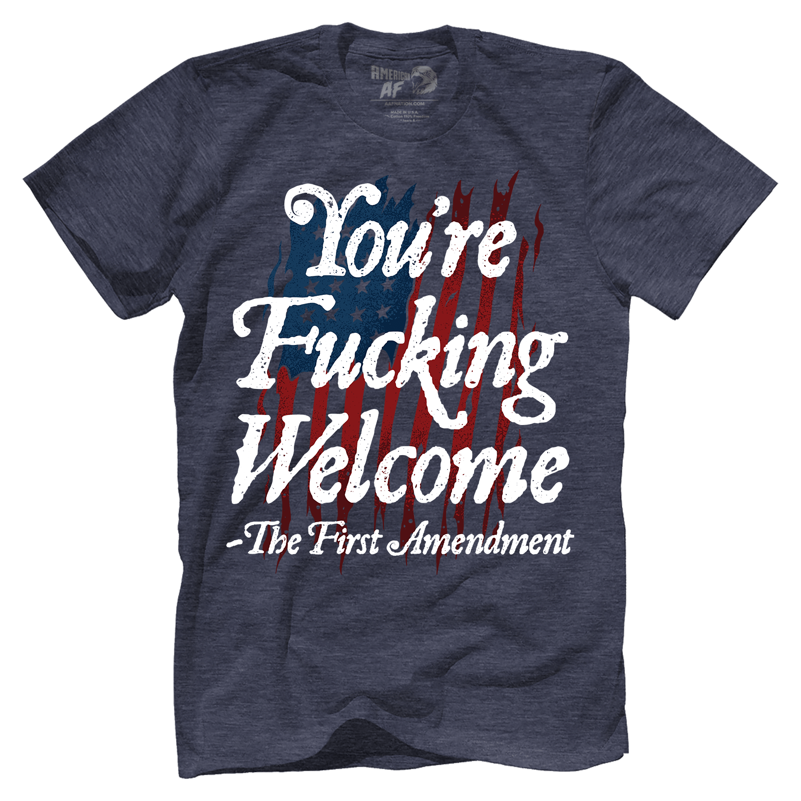 T-shirt Premium Mens Triblend Shirt / Vintage Navy / S You're Fucking Welcome