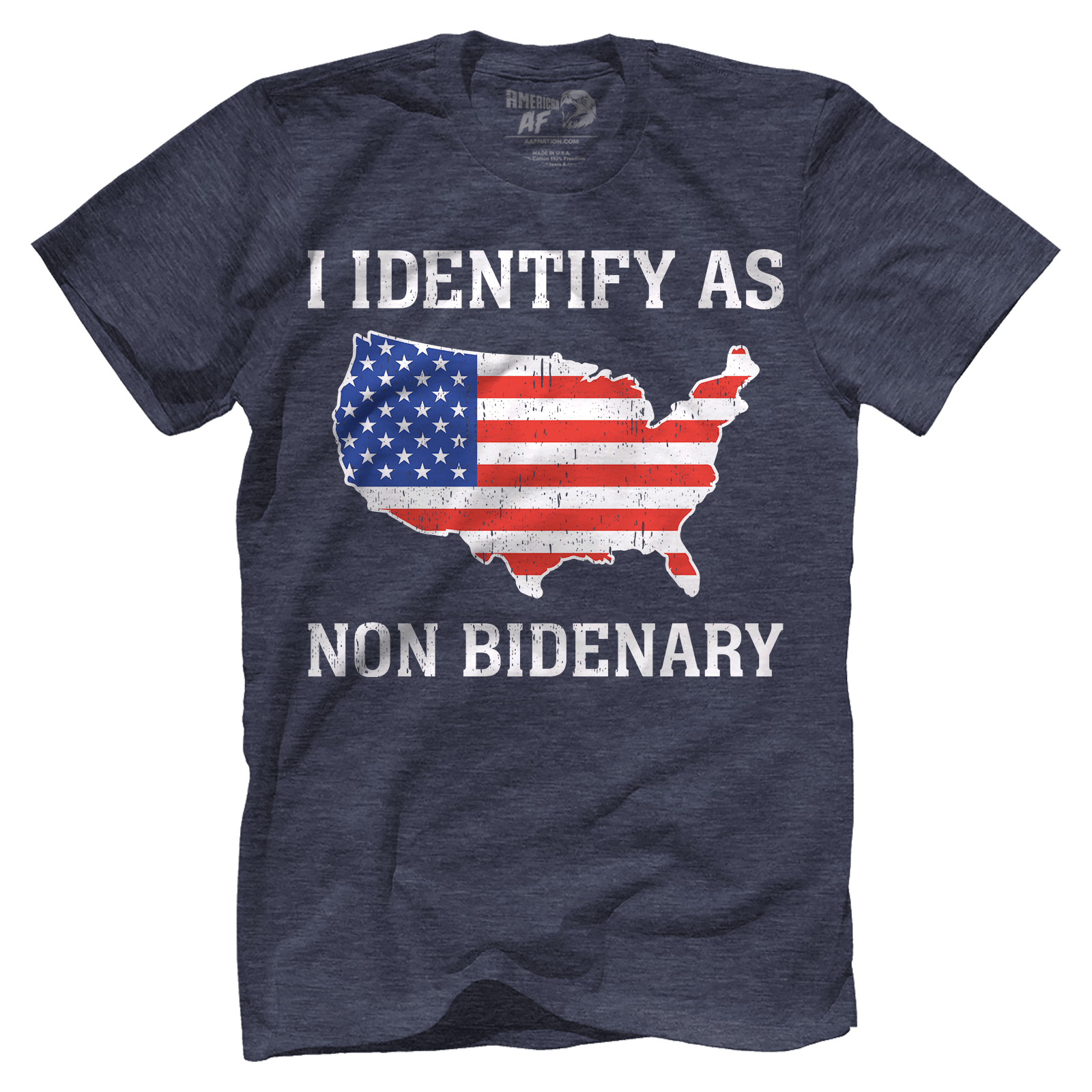 T-shirts Premium Mens Triblend Shirt / Vintage Navy / S I Identify As Non Bidenary