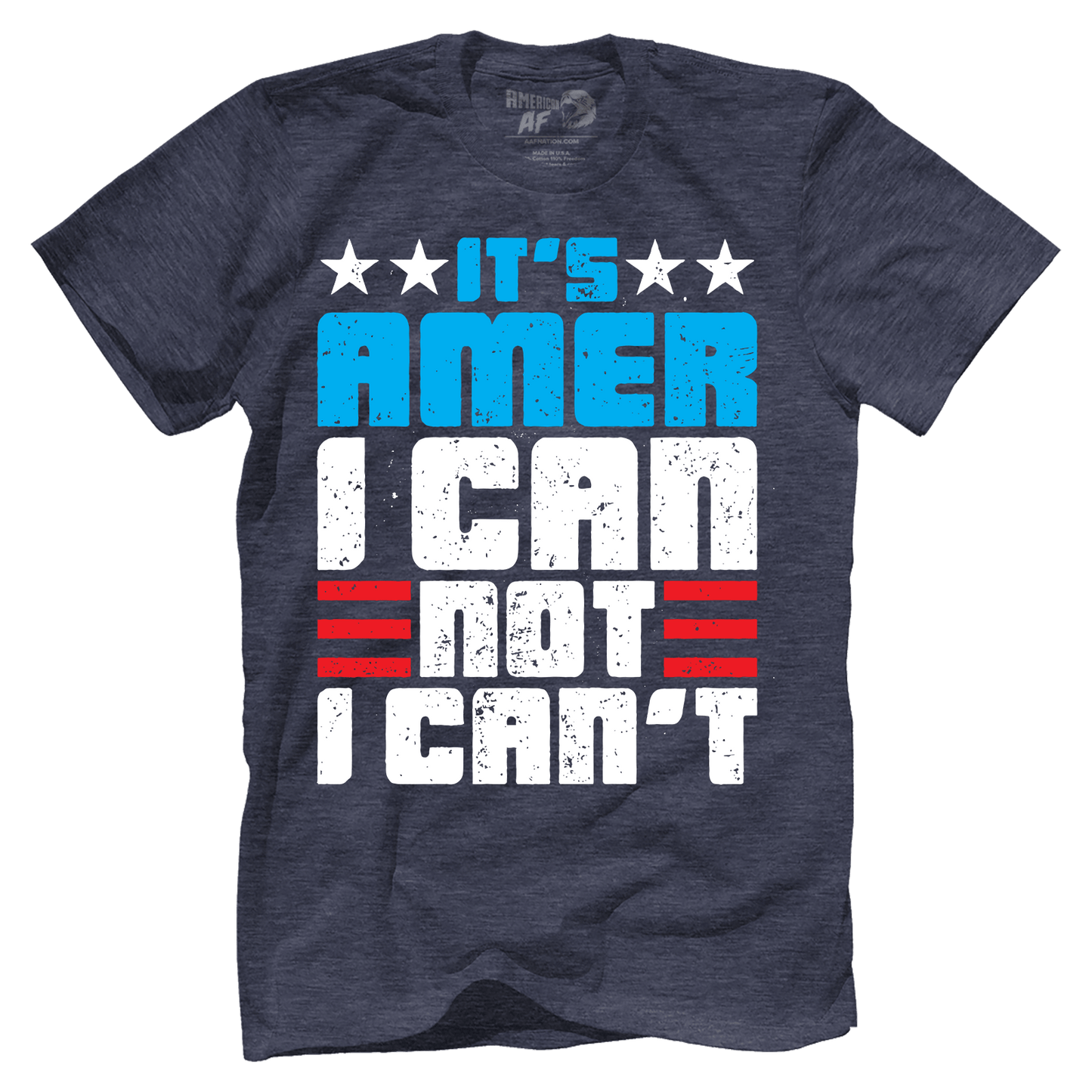 Apparel Premium Mens Triblend Shirt / Vintage Navy / S Amer I Can