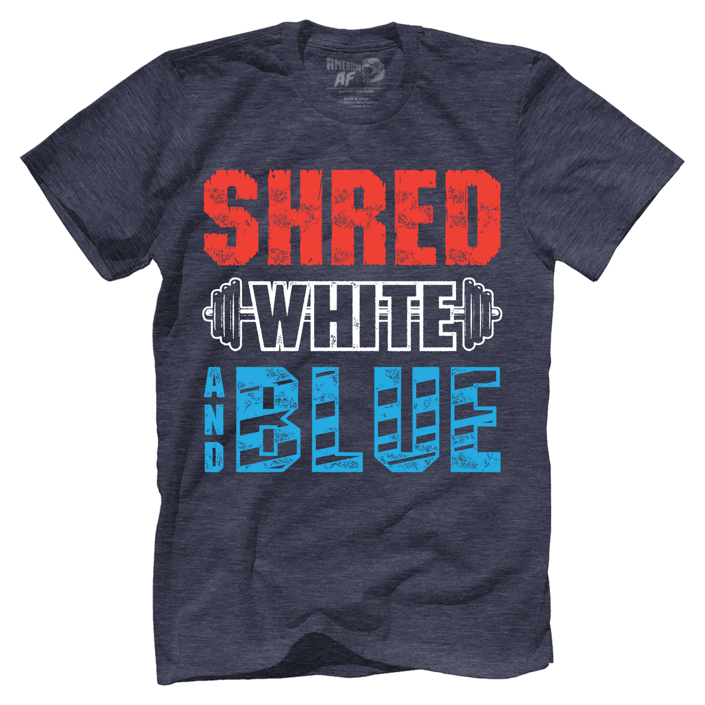 Apparel Premium Mens Triblend Shirt / Vintage Navy / S Shred White And Blue