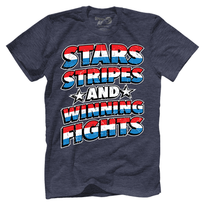 T-shirt Premium Mens Triblend Shirt / Vintage Navy / S Stars Stripes and Winning Fights