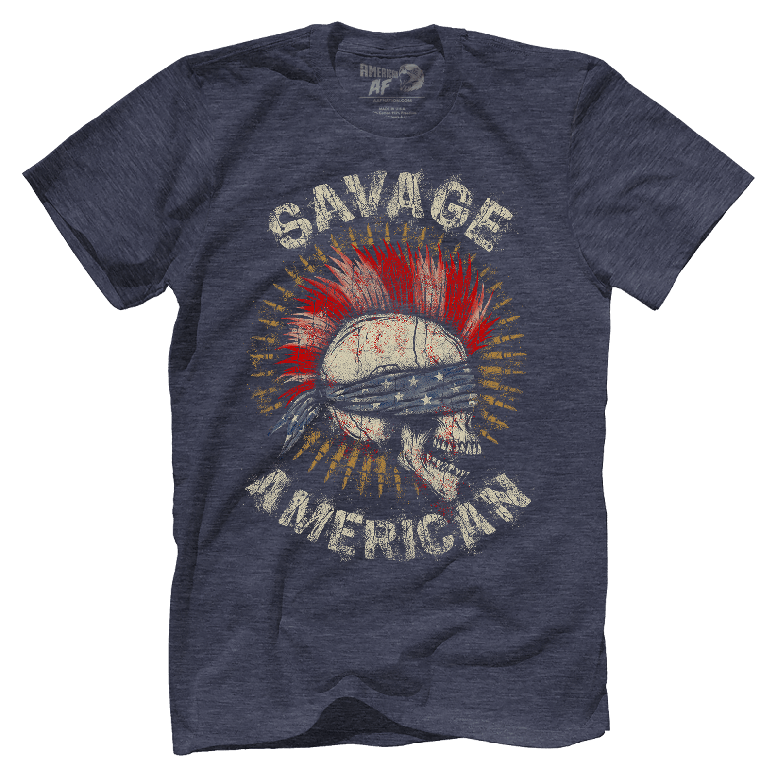 T-shirt Premium Mens Triblend Shirt / Vintage Navy / S Savage American