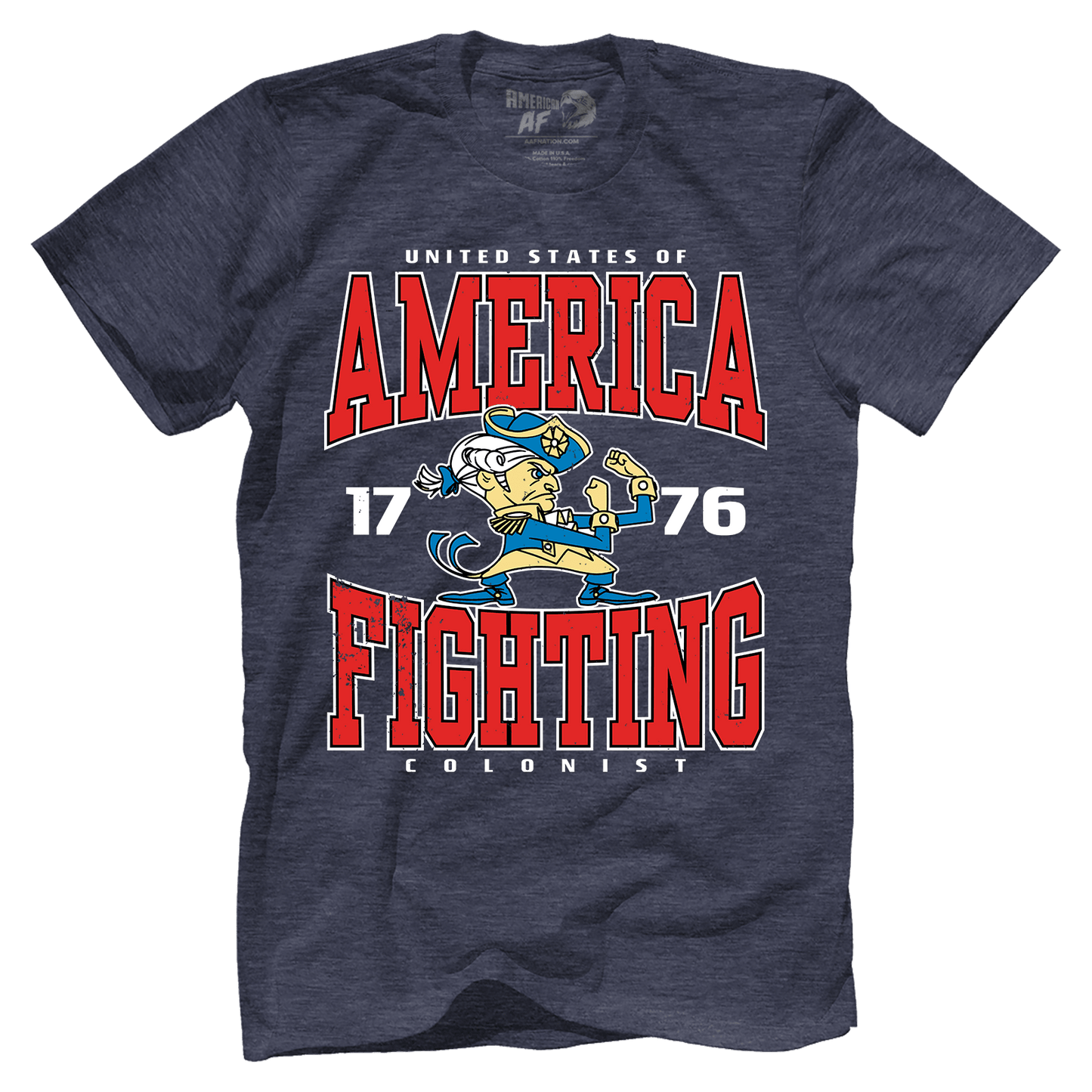 T-shirt Premium Mens Triblend Shirt / Vintage Navy / S America Fighting