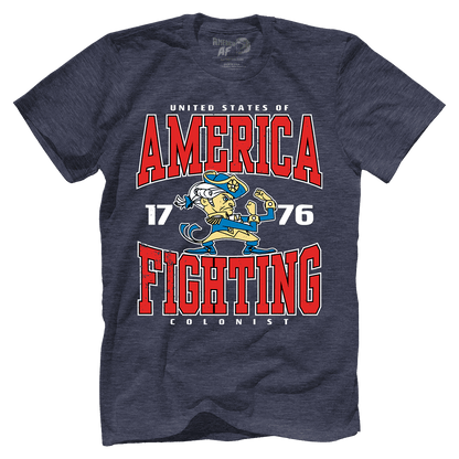 T-shirt Premium Mens Triblend Shirt / Vintage Navy / S America Fighting