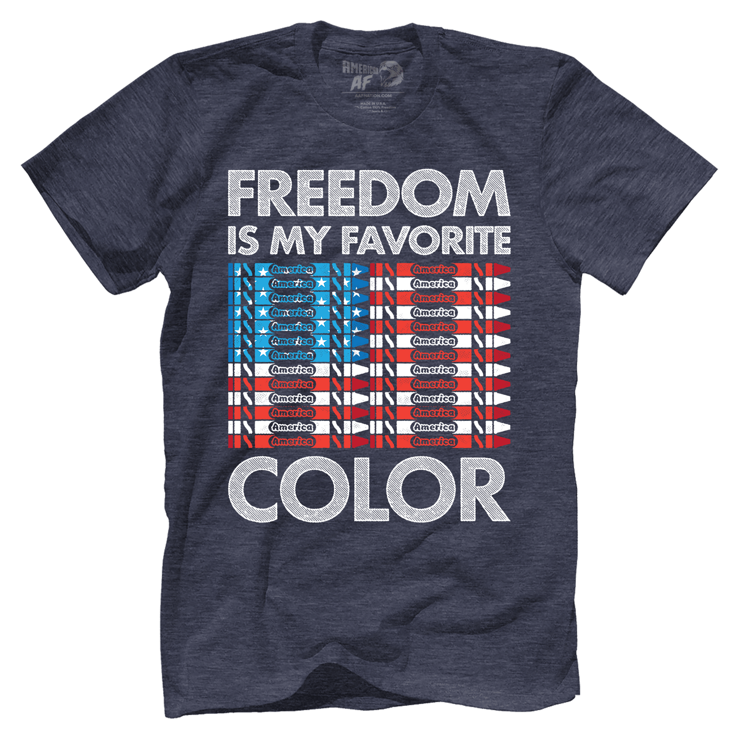 Apparel Premium Mens Triblend Shirt / Vintage Navy / S Freedom is my Favorite Color