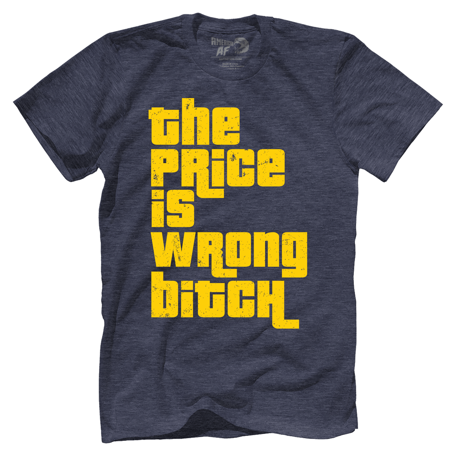 T-shirt Premium Mens Triblend Shirt / Vintage Navy / S The Price is Wrong B