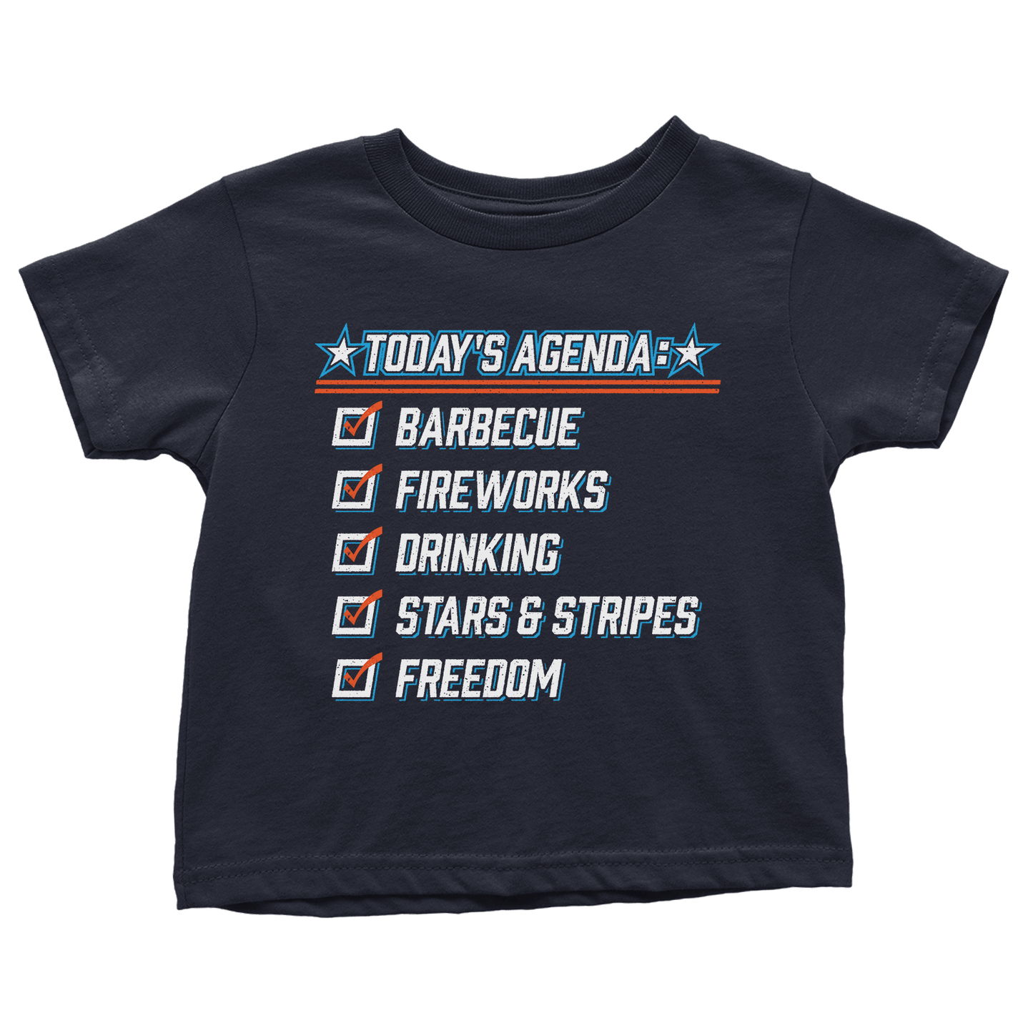 Apparel Premium Toddler Shirt / Navy / 2T Today's Agenda - Toddlers