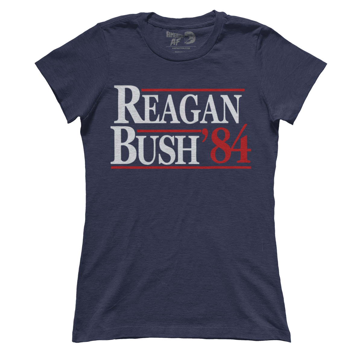 T-shirt Premium Ladies Tee / Midnight Navy / XS Reagan Bush 1984 (Ladies)