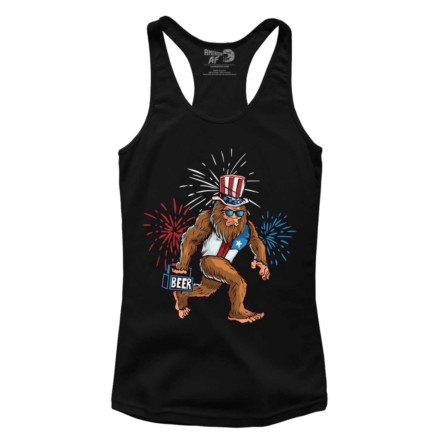 Apparel Premium Ladies Racerback Tank / Black / XS Sasquatch Forever Beer Run (Ladies)