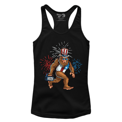 Apparel Premium Ladies Racerback Tank / Black / XS Sasquatch Forever Beer Run (Ladies)