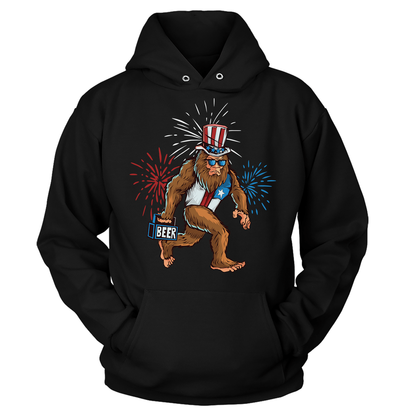 T-shirt Unisex Hoodie / Black / S Sasquatch Forever Beer Run