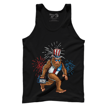 T-shirt Premium Mens Tank / Black / XS Sasquatch Forever Beer Run