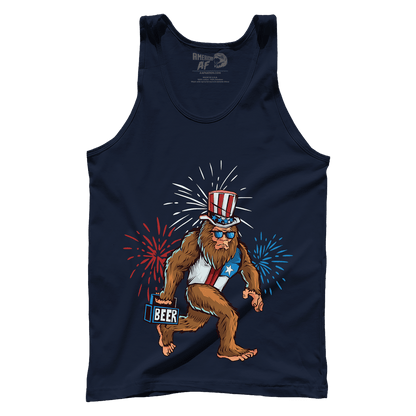 T-shirt Premium Mens Tank / Navy / XS Sasquatch Forever Beer Run