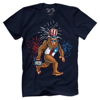 T-shirt Premium Mens Shirt / Midnight Navy / XS Sasquatch Forever Beer Run