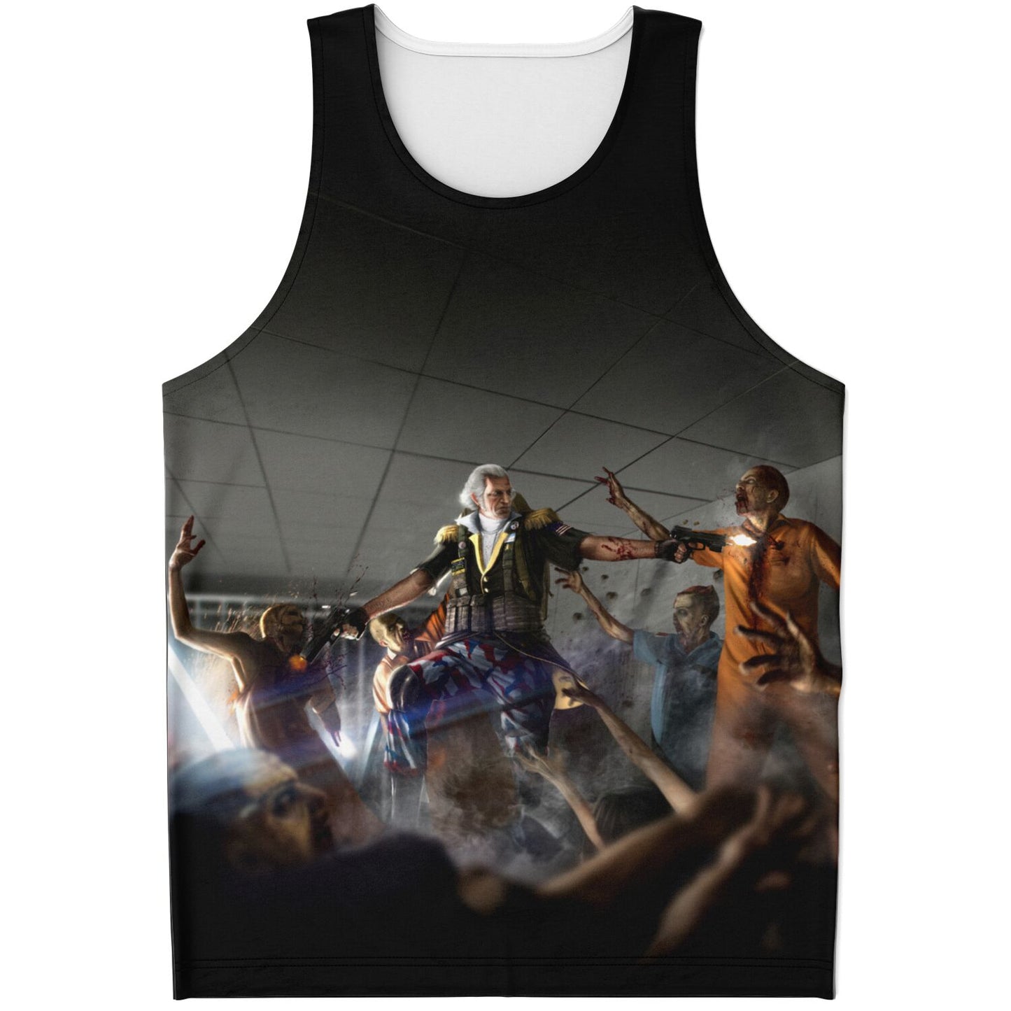 George Washington Zombie Hunter Unisex Tank Top - AOP