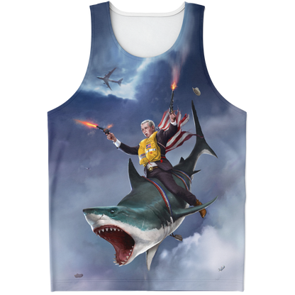 Cowboy Dubya - The Shark Rider AOP Tank Top