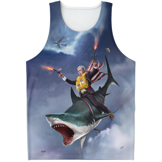 Cowboy Dubya - The Shark Rider AOP Tank Top