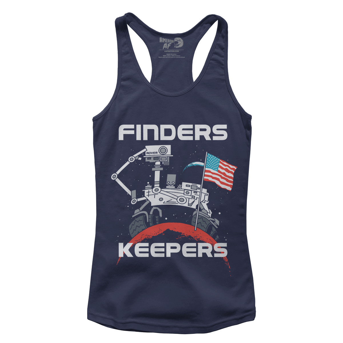 Apparel Premium Ladies Racerback Tank / Midnight Navy / XS Finder's Keepers - MARS Rover (Ladies)