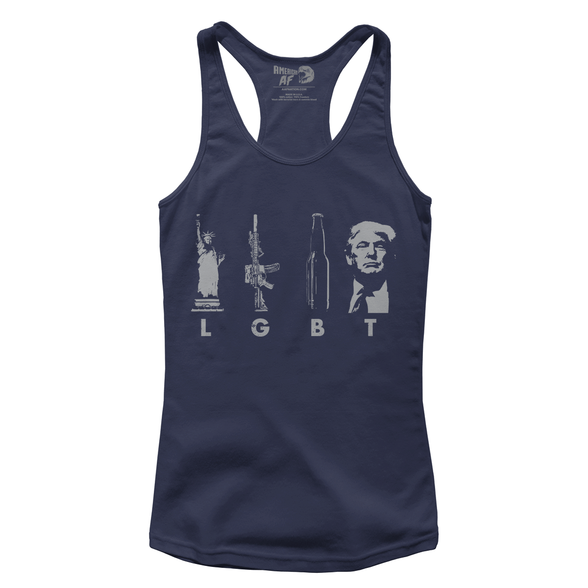 T-shirt Premium Ladies Racerback Tank / Midnight Navy / XS LGBT(rump) (Ladies)