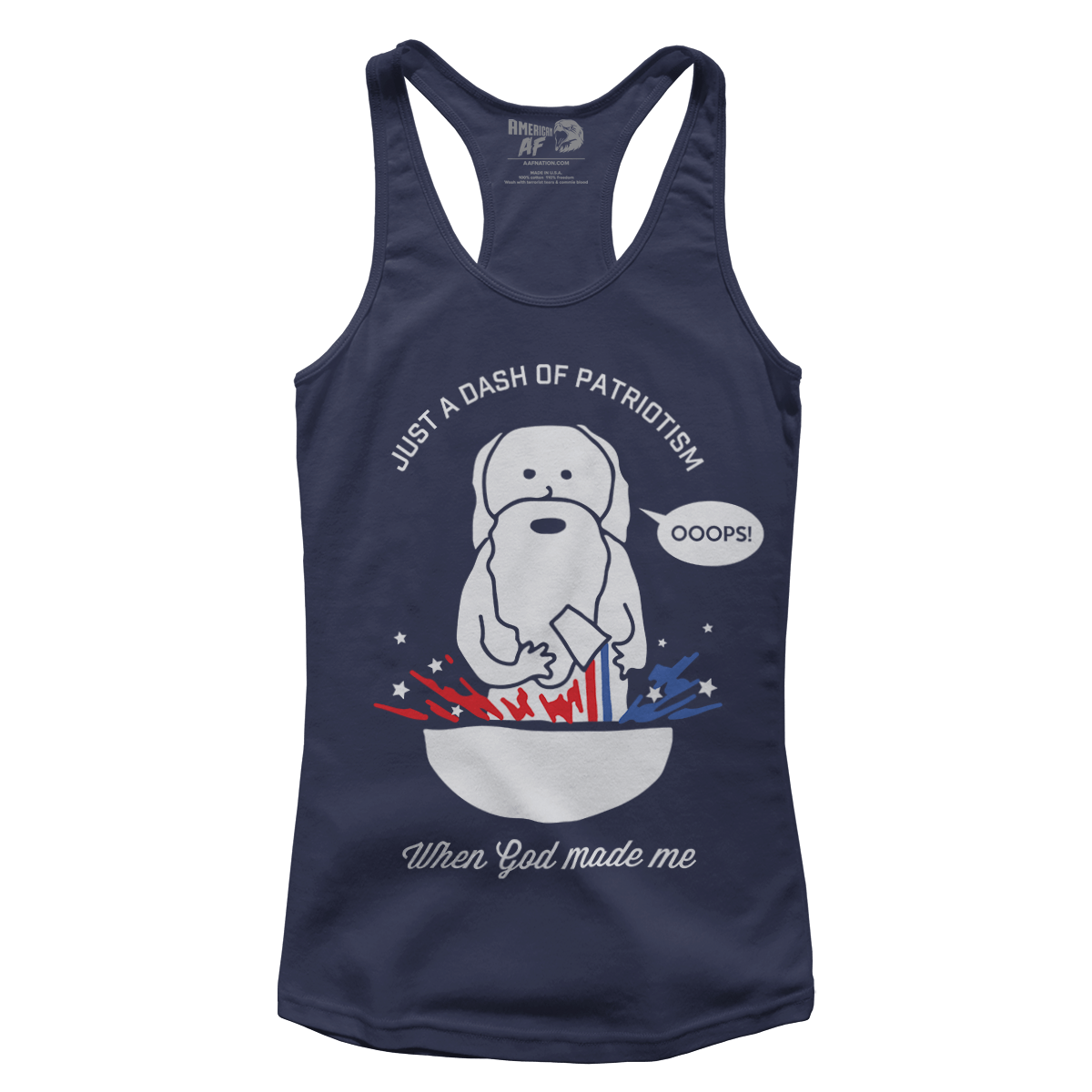 T-shirt Premium Ladies Racerback Tank / Midnight Navy / XS Just a Dash of Patriotism (Ladies)