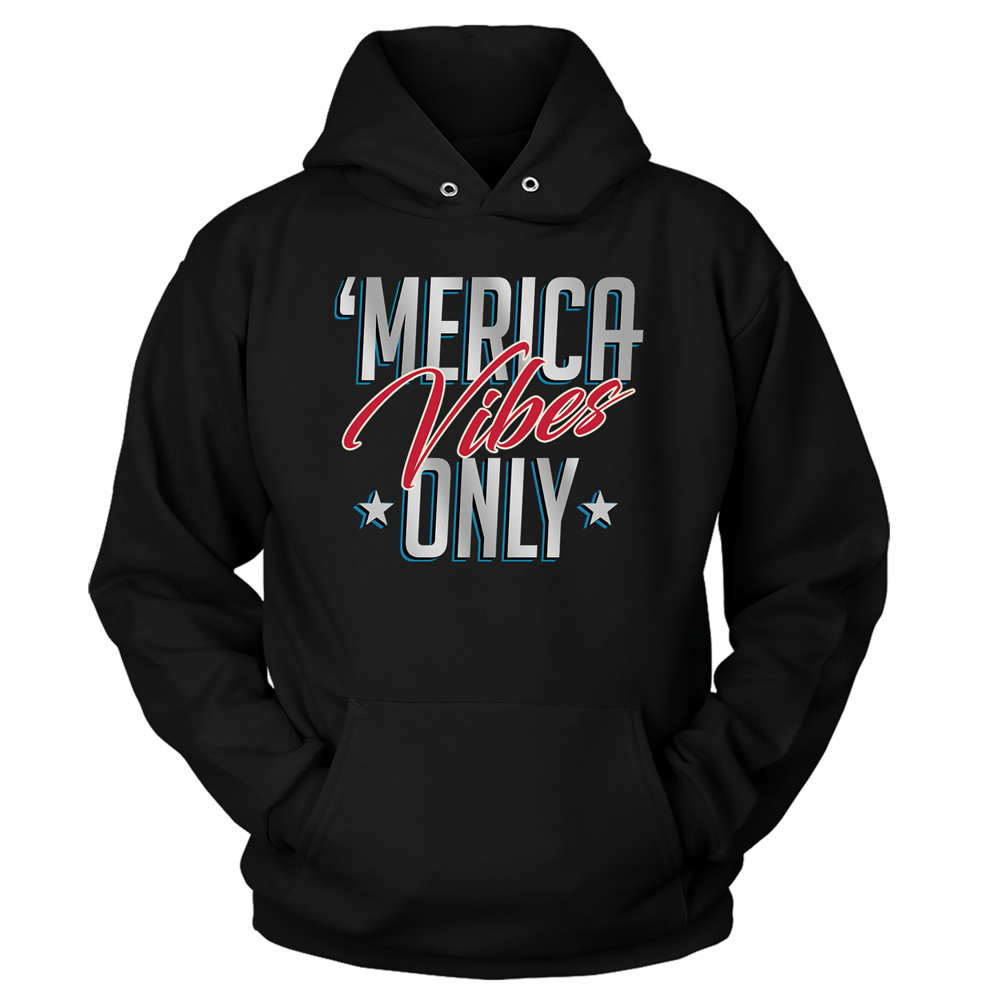 T-shirt Premium Soft Hoodie / Black / XS Merica Vibes Only (Ladies)