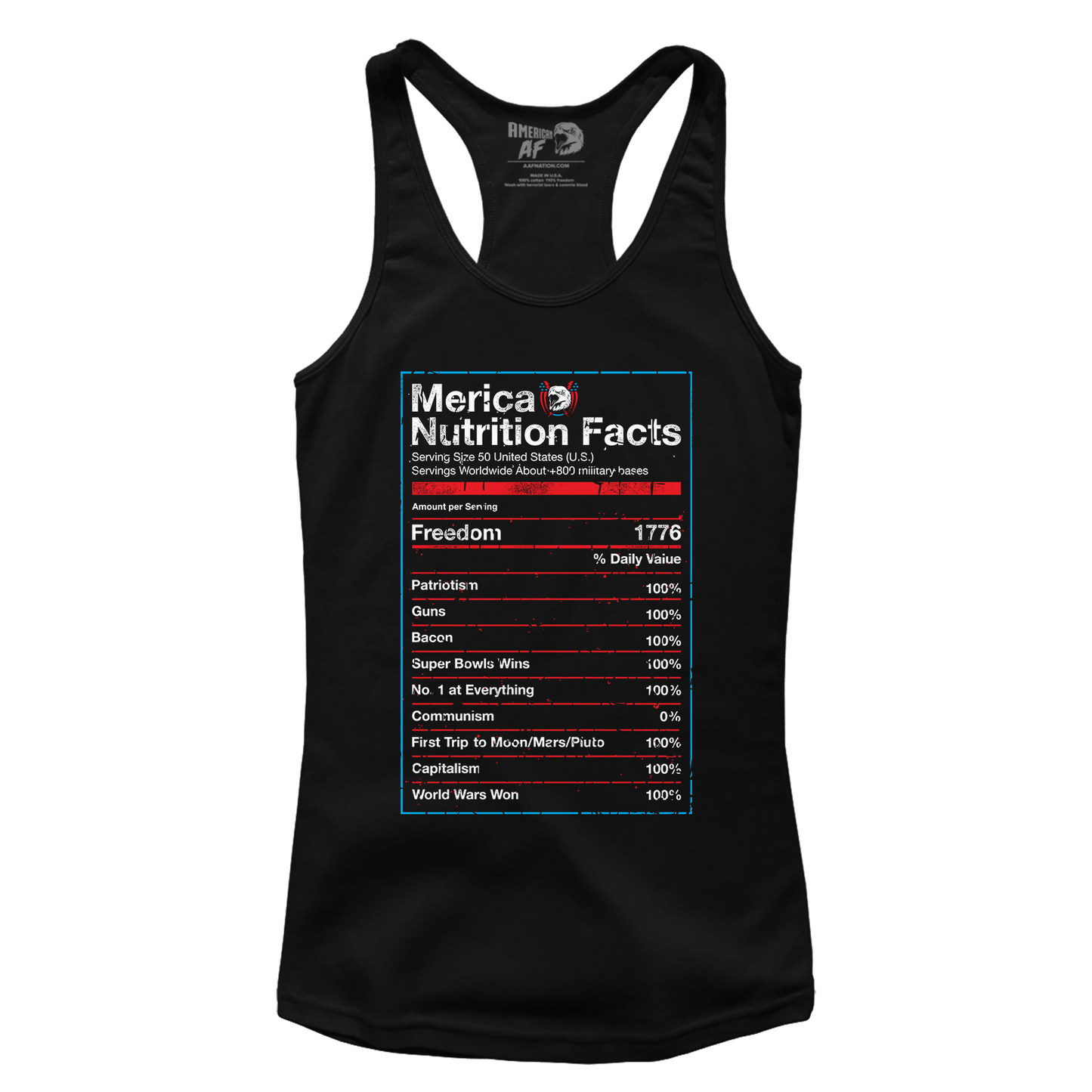 T-shirt Premium Ladies Racerback Tank / Black / XS Merican Ingredients (Ladies)