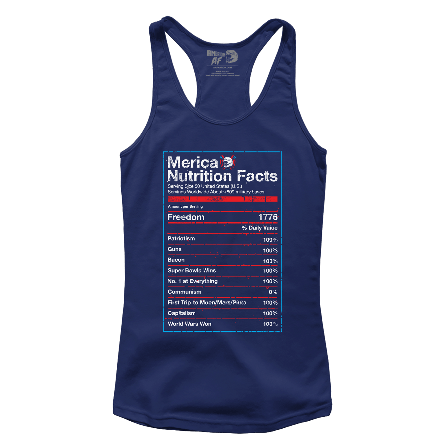 T-shirt Premium Ladies Racerback Tank / Midnight Navy / XS Merican Ingredients (Ladies)