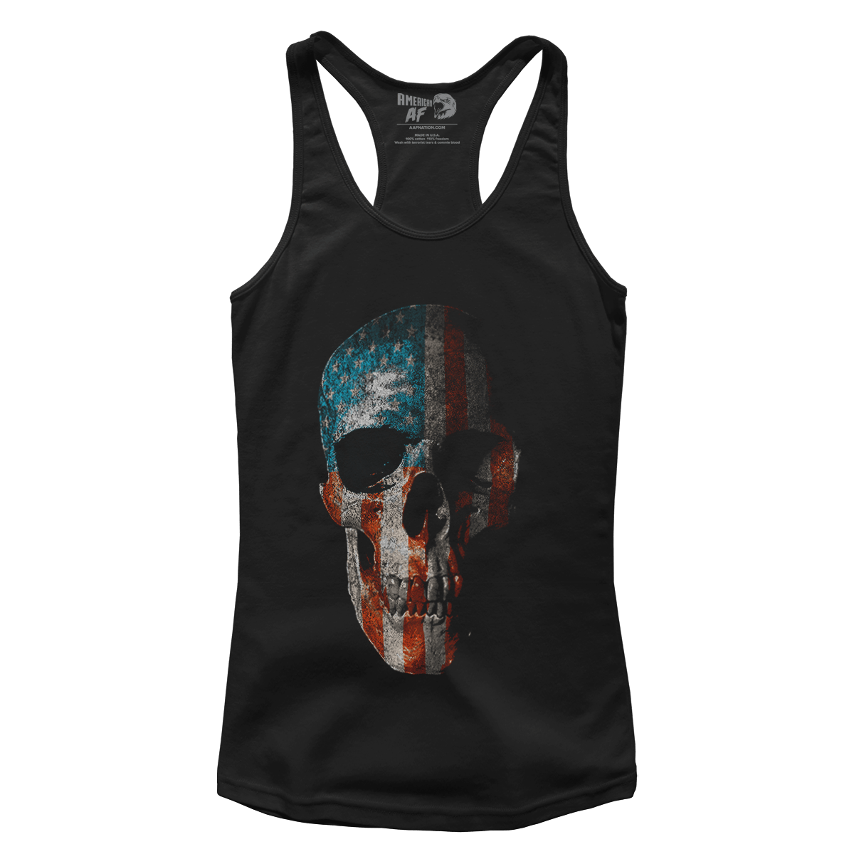 T-shirt Premium Ladies Racerback Tank / Black / XS Skull Flag (Ladies)