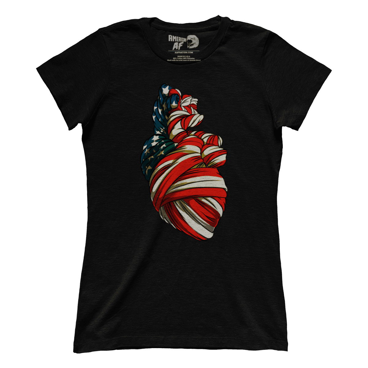 Apparel Premium Ladies Tee / Black / XS American Heart (Ladies)