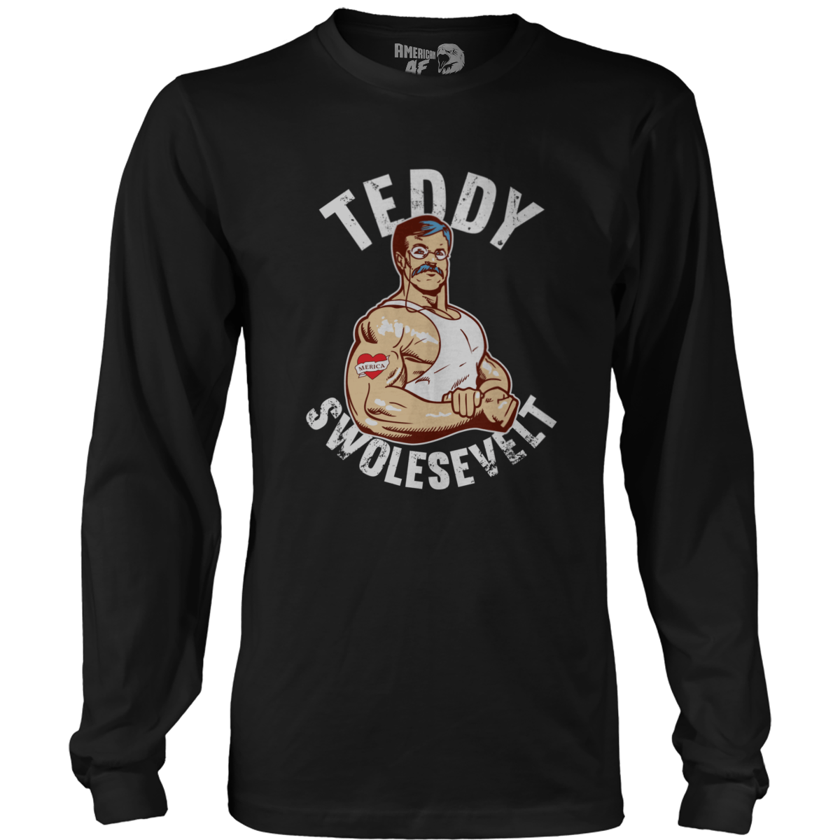 T-shirt Mens Long Sleeve / Black / S Teddy Swolesevelt