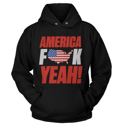 T-shirt Unisex Hoodie / Black / S America F Yeah