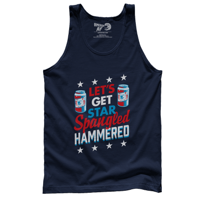 T-shirt Premium Mens Tank / Navy / XS Let's Get Star Spangled Hammered