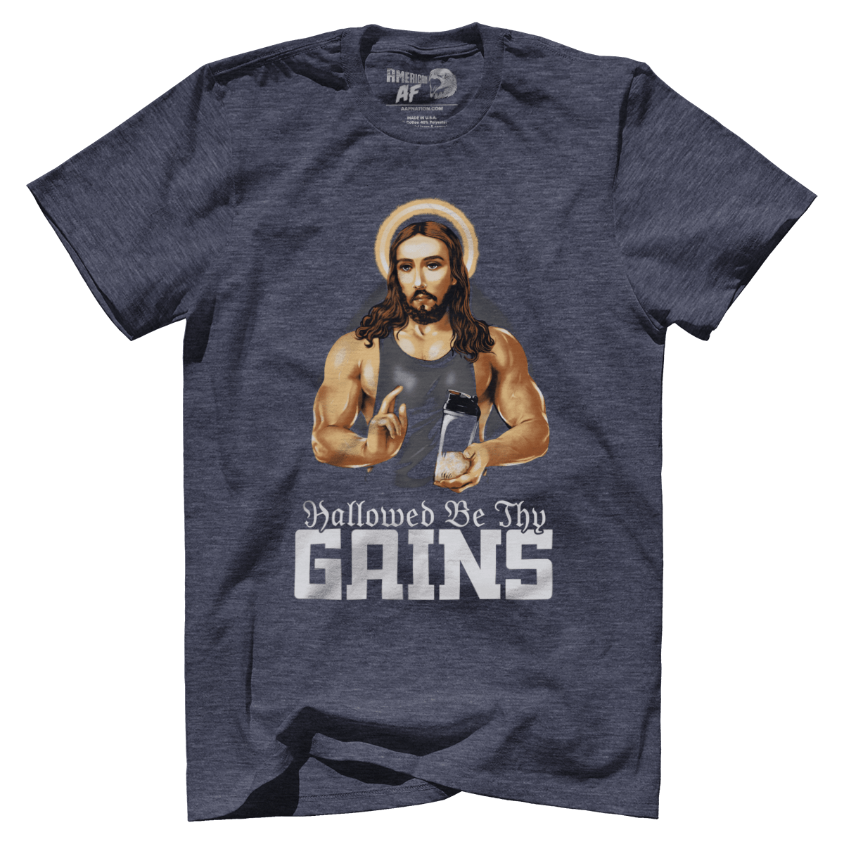 T-shirt Premium Mens Triblend Shirt / Vintage Navy / S Hallowed Be Thy Gains