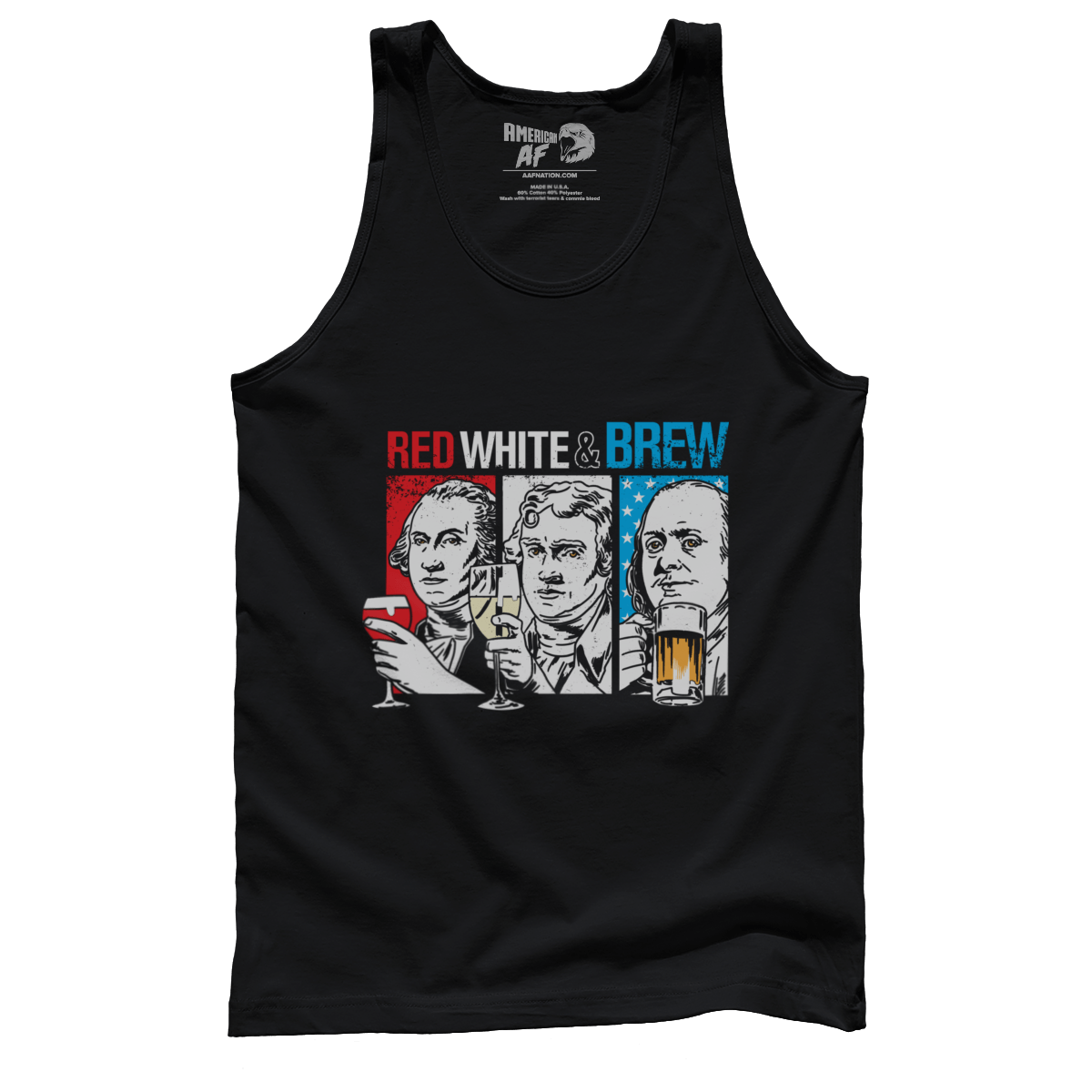 T-shirt Premium Mens Tank / Black / XS Red, White & Brew