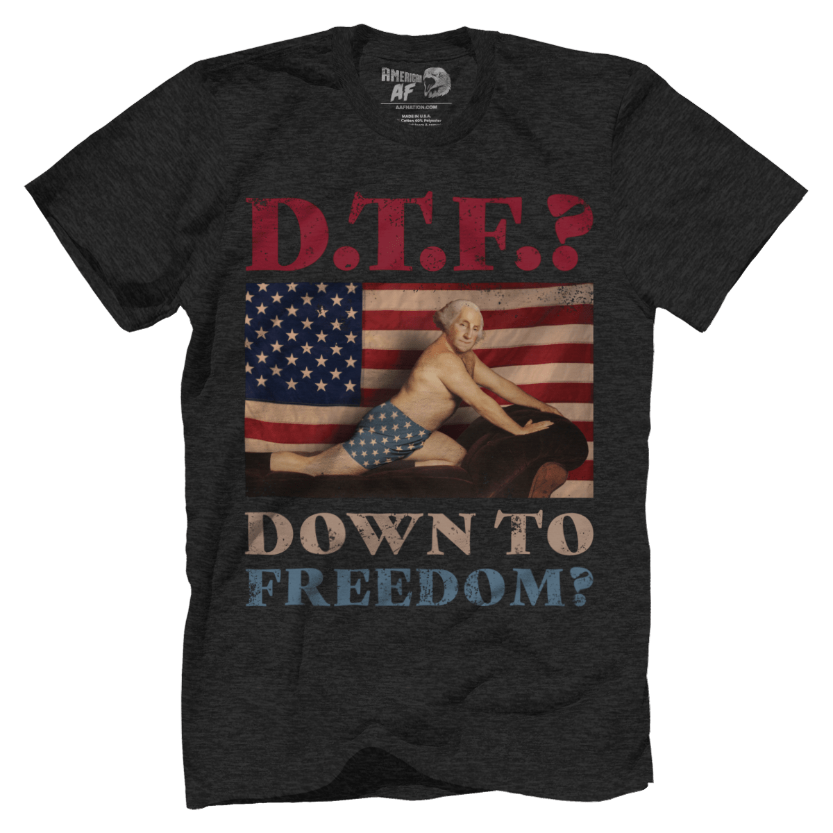 T-shirt Premium Mens Triblend Shirt / Vintage Black / S DTF? Down to Freedom?