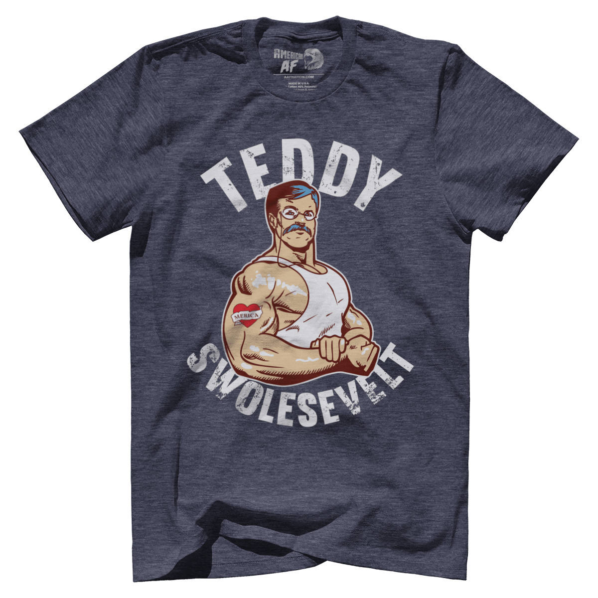 T-shirt Premium Mens Triblend Shirt / Vintage Navy / S Teddy Swolesevelt