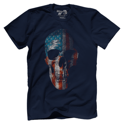 T-shirt Premium Mens Shirt / Midnight Navy / XS Skull Flag