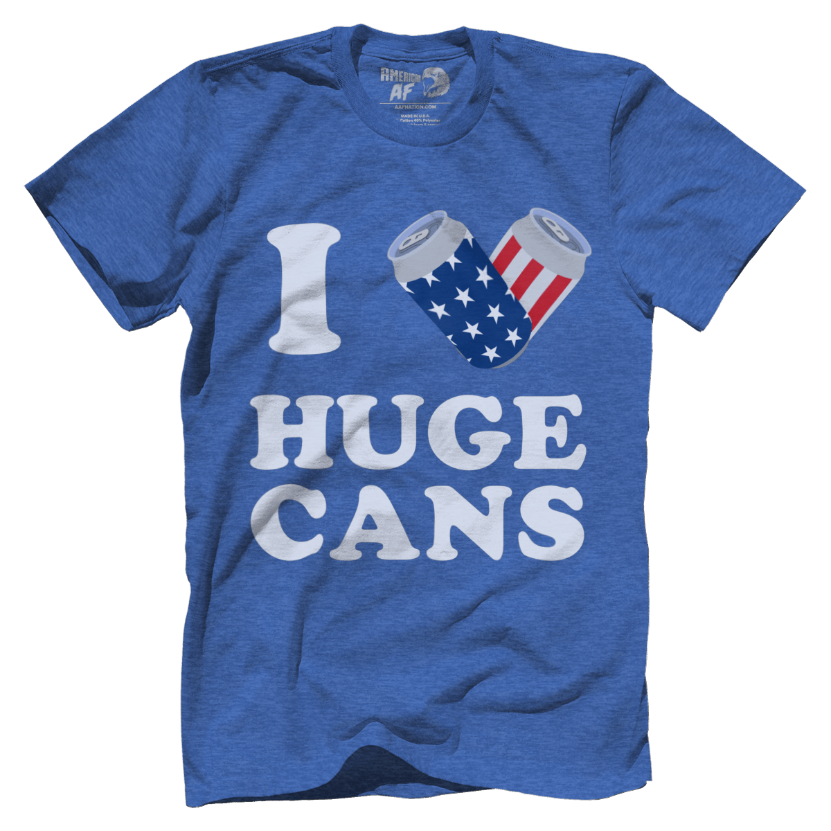 Apparel Premium Mens Triblend Shirt / Vintage Royal / S I Love Huge Cans