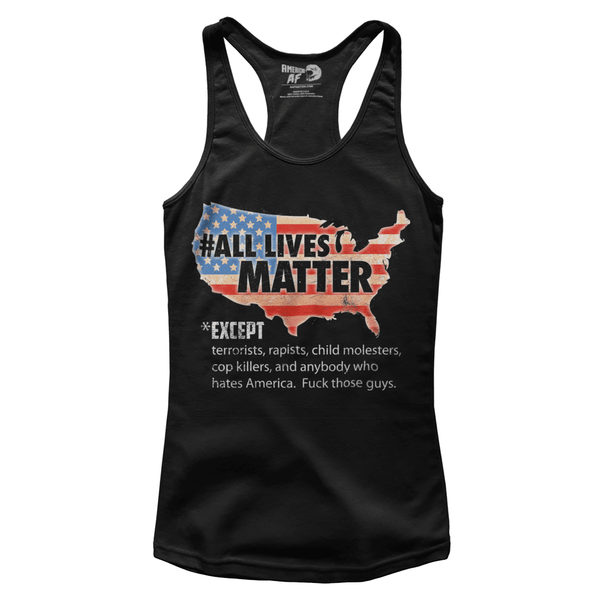 Apparel Premium Ladies Racerback Tank / Black / XS All Lives Matter - RAW (Ladies)