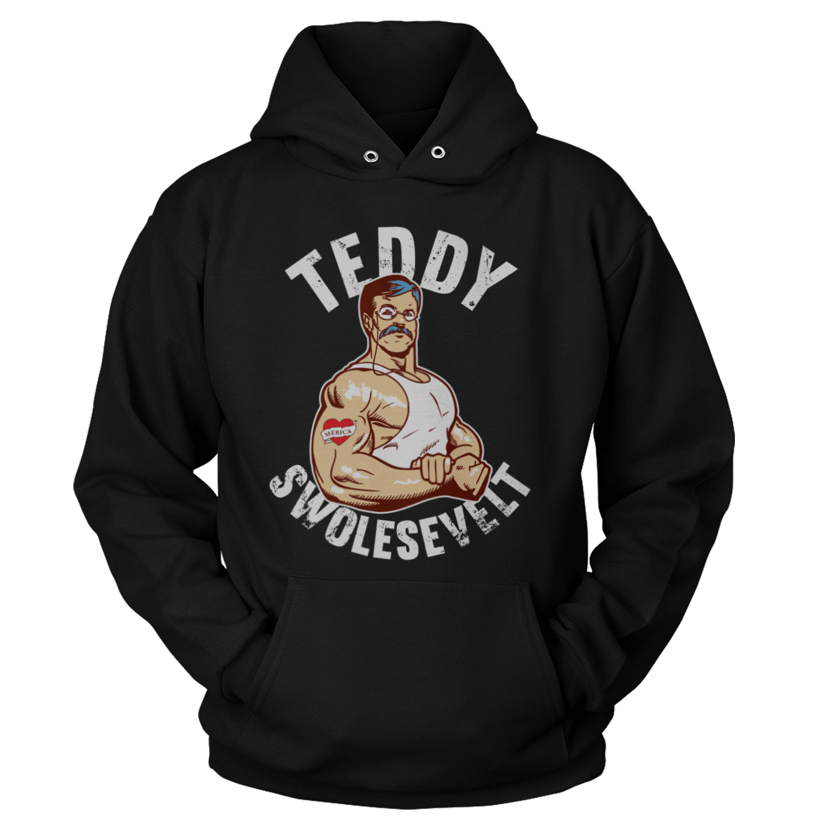 T-shirt Unisex Hoodie / Black / S Teddy Swolesevelt
