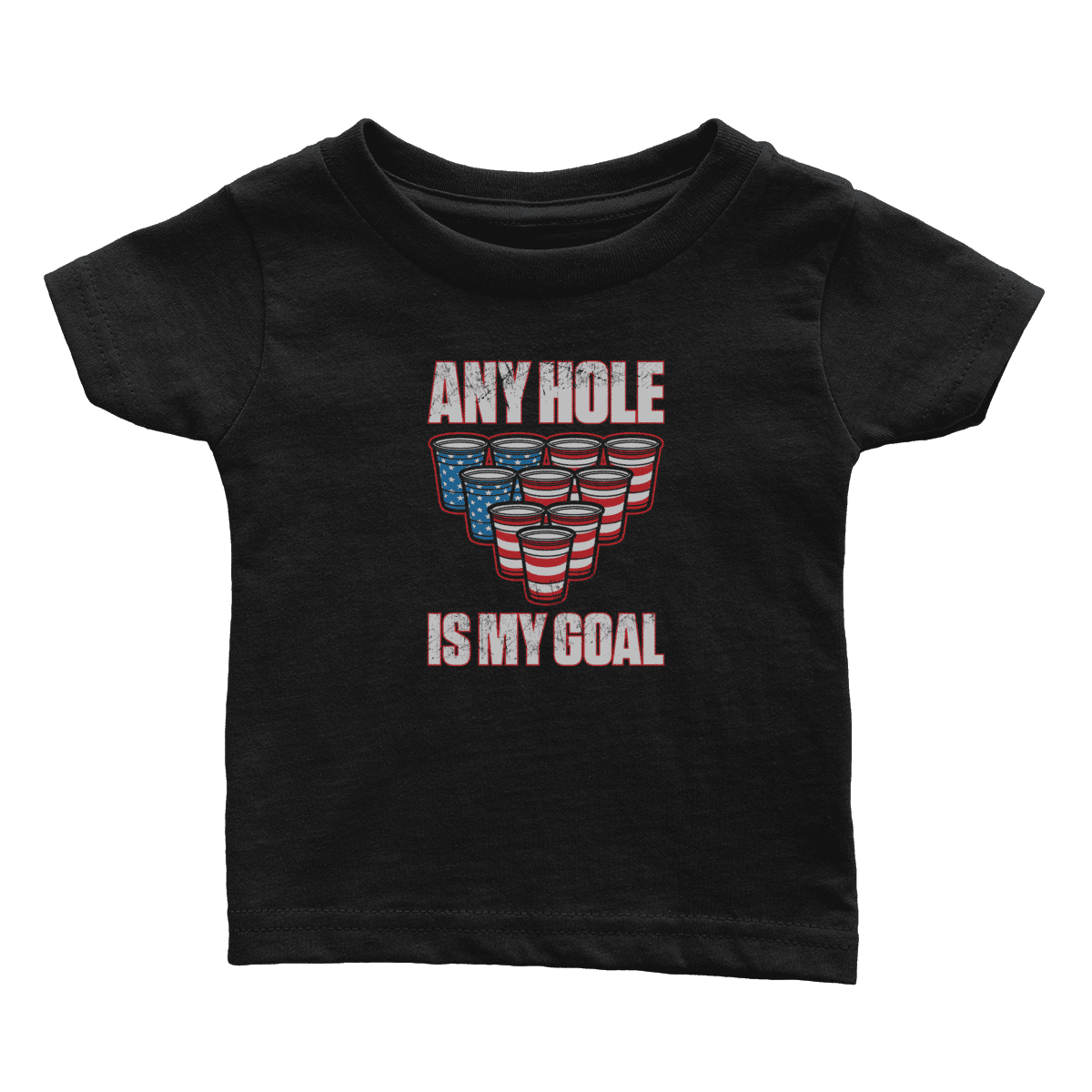 Apparel Premium Infant Shirt / Black / 6 Months Any Hole is My Goal - Rugrats
