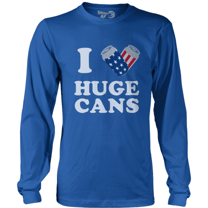 Apparel Mens Long Sleeve / Royal / S I Love Huge Cans