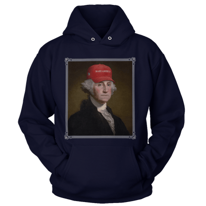 Apparel Unisex Hoodie / Navy / S George Washington - Make America V2