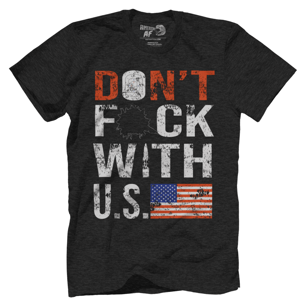 T-shirt Premium Mens Triblend Shirt / Vintage Black / S Don't F with U.S